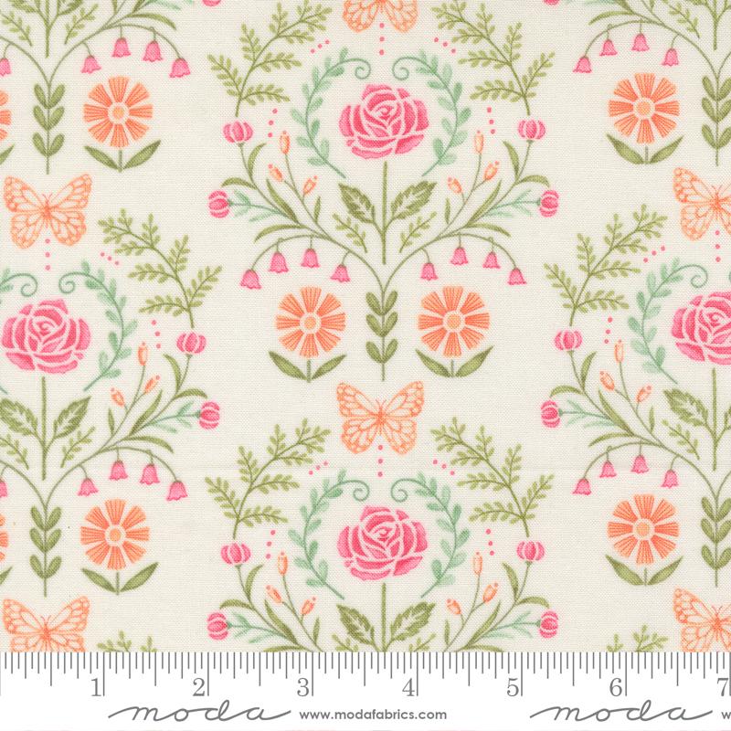 Kindness Damask Dogwood - Quilt Fabric
