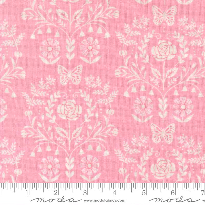 Kindness Damask Rose Pink - Quilt Fabric