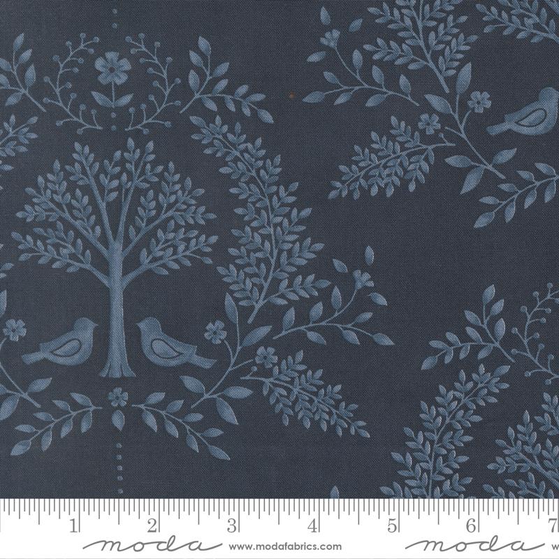 Family Tree Damask Night Sky - Quilt Fabric