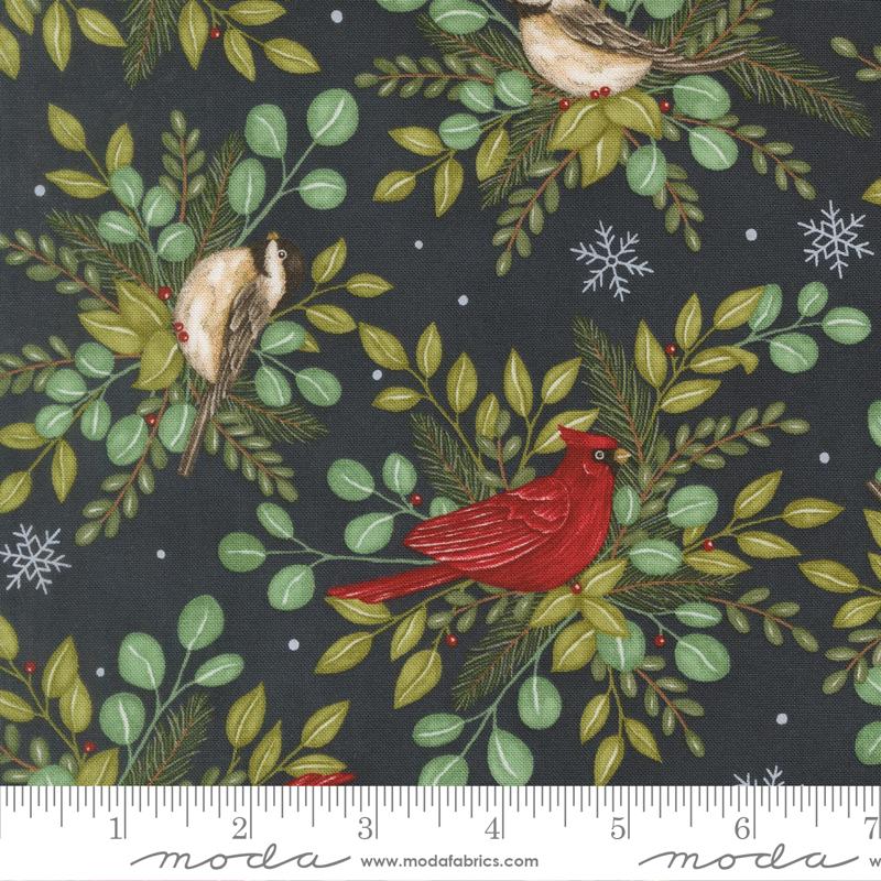 When Snow Falls Birds Night Sky - Quilt Fabric