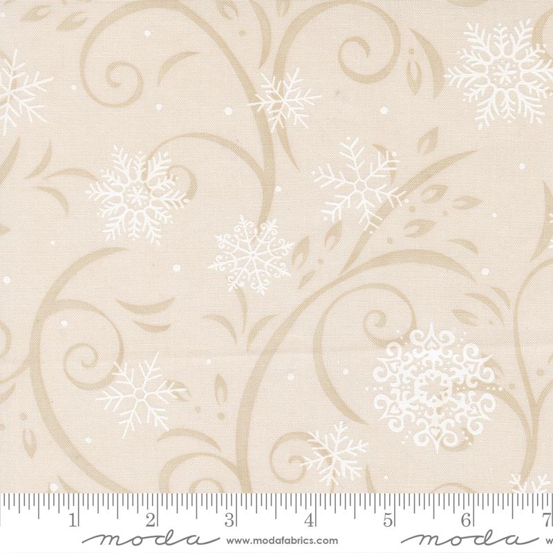 When Snow Falls Snowflake Snowy White - Quilt Fabric