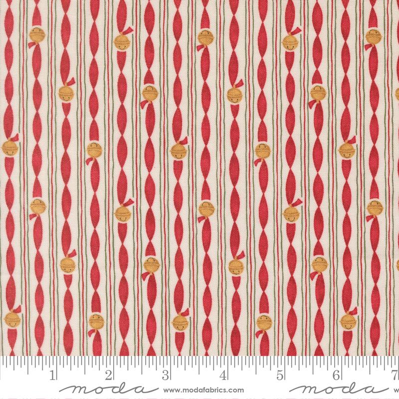 When Snow Falls Striped Snowy White - Quilt Fabric