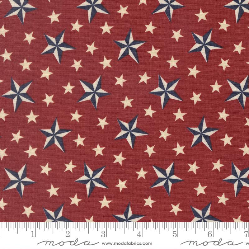 America 250 Years Stars Brave Crimson - Quilt Fabric