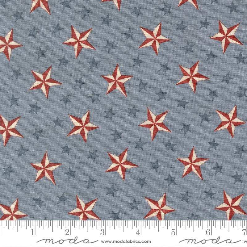 America 250 Years Stars Steel Blue - Quilt Fabric