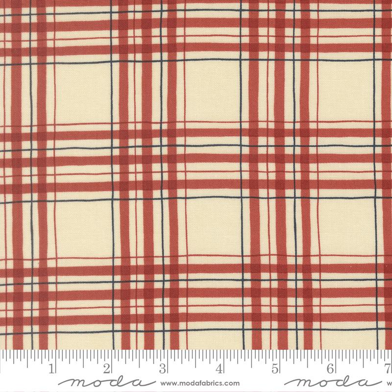 America 250 Years Plaid Parchment Red - Quilt Fabric