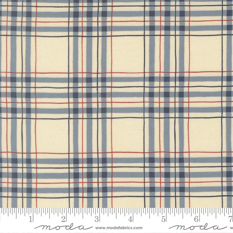 America 250 Years Plaid Parchment Blue - Quilt Fabric