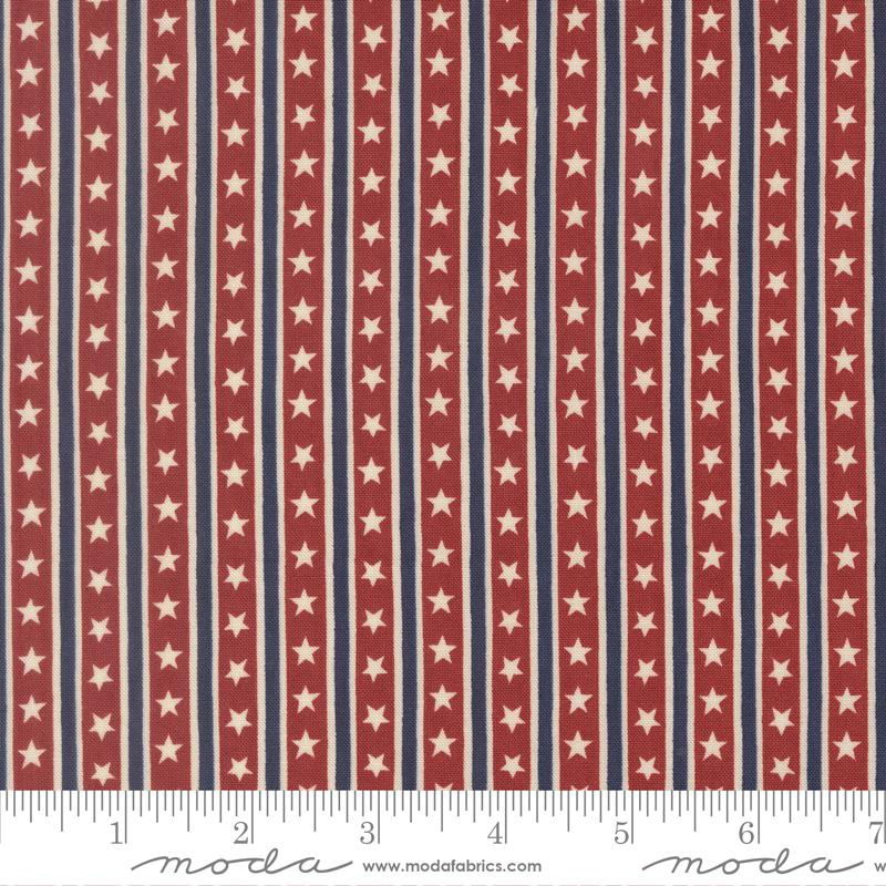 America 250 Years Stripes Brave Crimson - Quilt Fabric