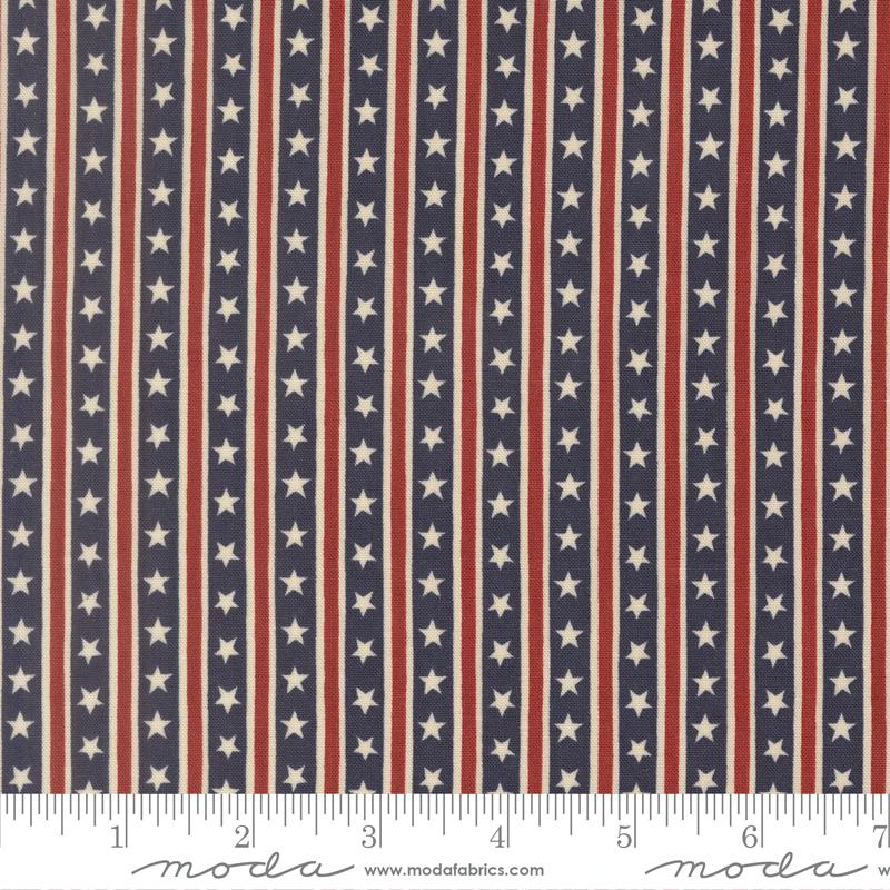 America 250 Years Stripes Loyalty Blue - Quilt Fabric
