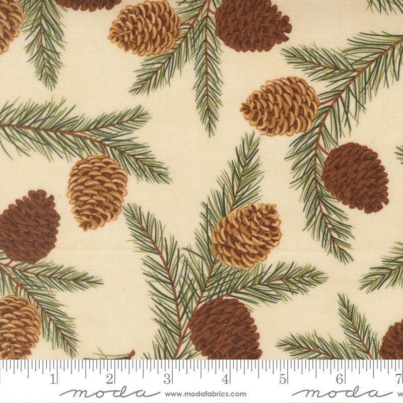 Northwoods Lodge Pinecone Natural - Quilt Fabric
