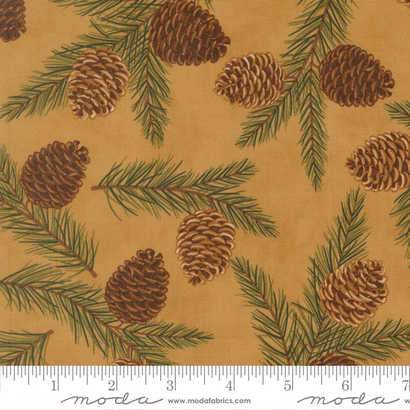 Northwoods Lodge Pinecones Fawn - Quilt Fabric