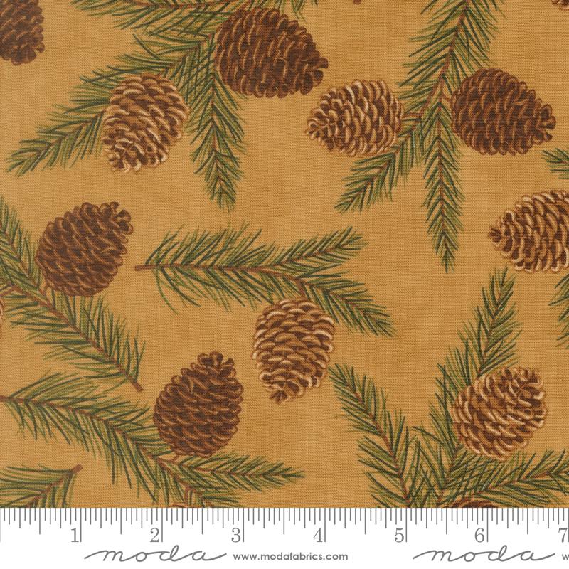 Northwoods Lodge Quilt Cuddle Pincone Fawn - Quilt Fabric