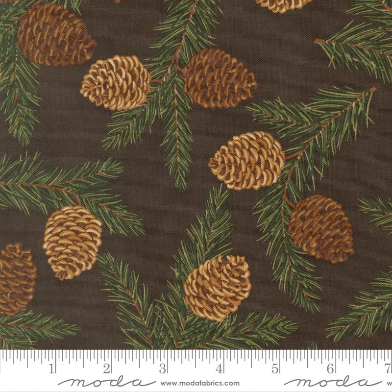 Northwoods Lodge Pinecones Soil - Quilt Fabric