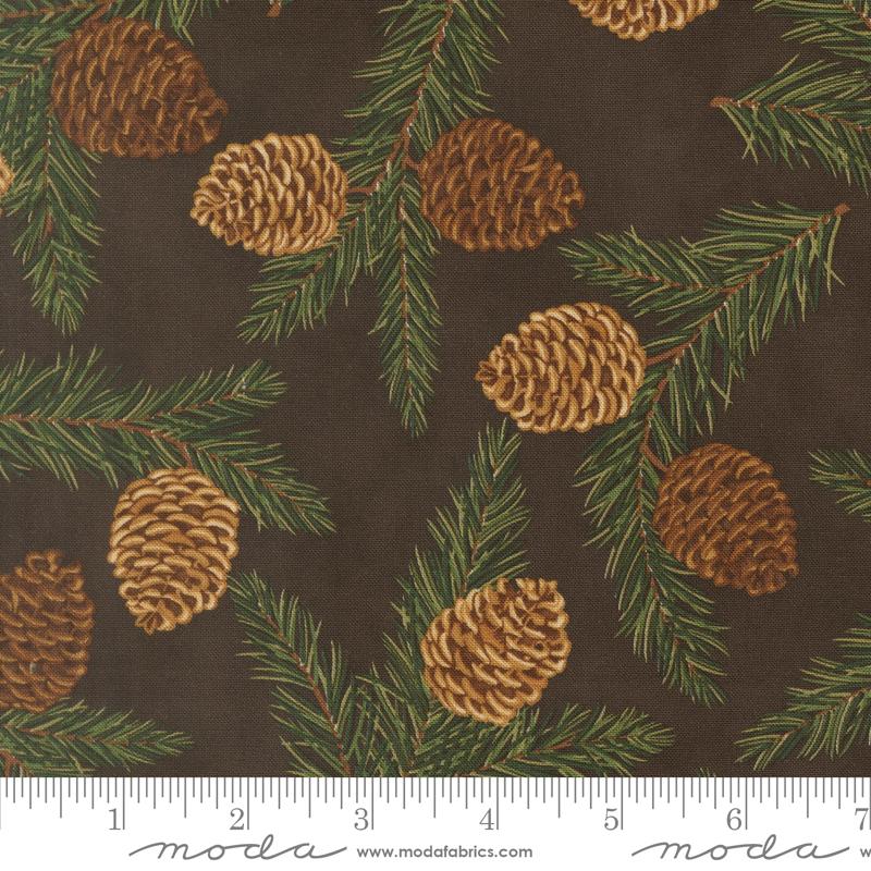 Northwoods Lodge Quilt Cuddle Pinecone Soil - Quilt Fabric