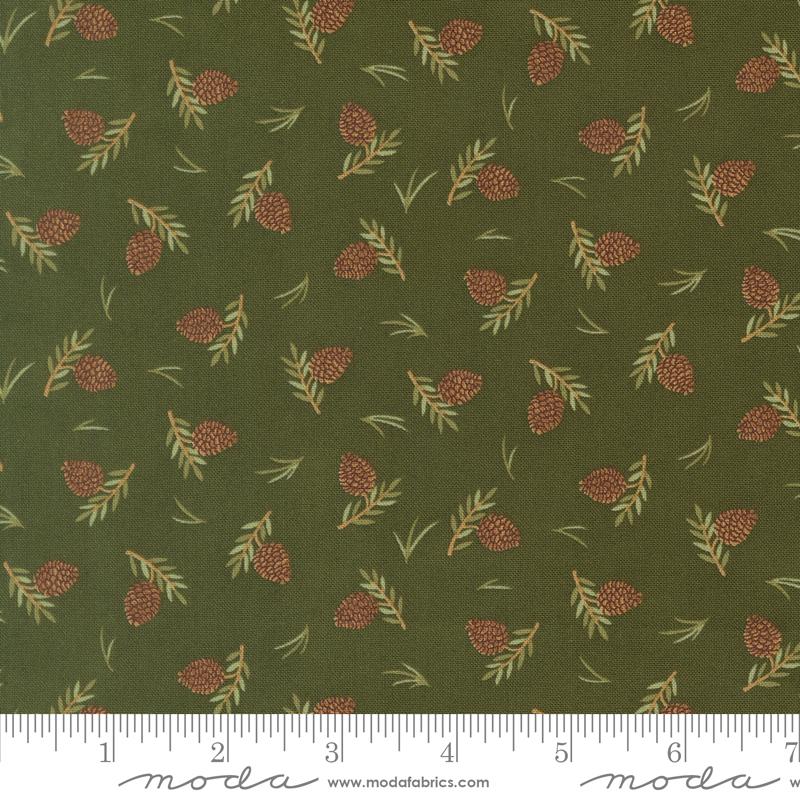 Northwoods Lodge Quilt Cuddle Sprig Pine - Quilt Fabric