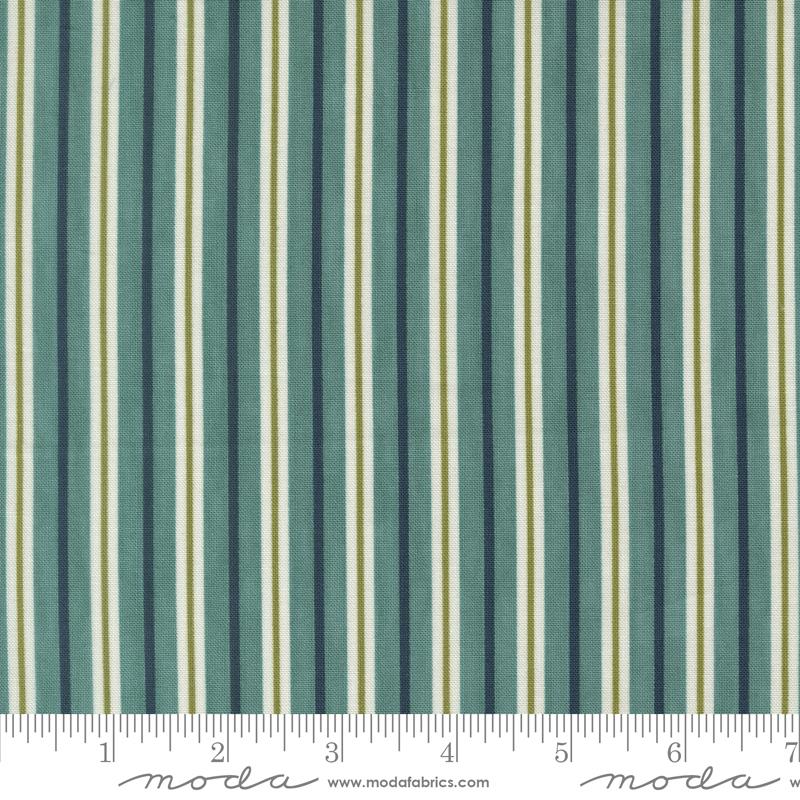 Seaside Stripes Aqua - Quilt Fabric, zoomed in. Select this picture to zoom back out.