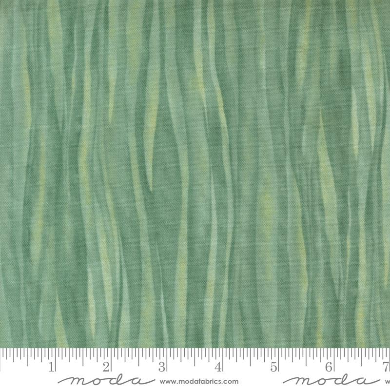 Seaside Waves Aqua - Quilt Fabric, zoomed in. Select this picture to zoom back out.