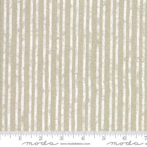 54" Branded Canvas Stripe Khaki - Quilt Fabric