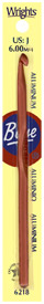 Aluminum Crochet Hook 6" Size I