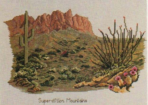Superstition Mountains - Cross Stitch Pattern