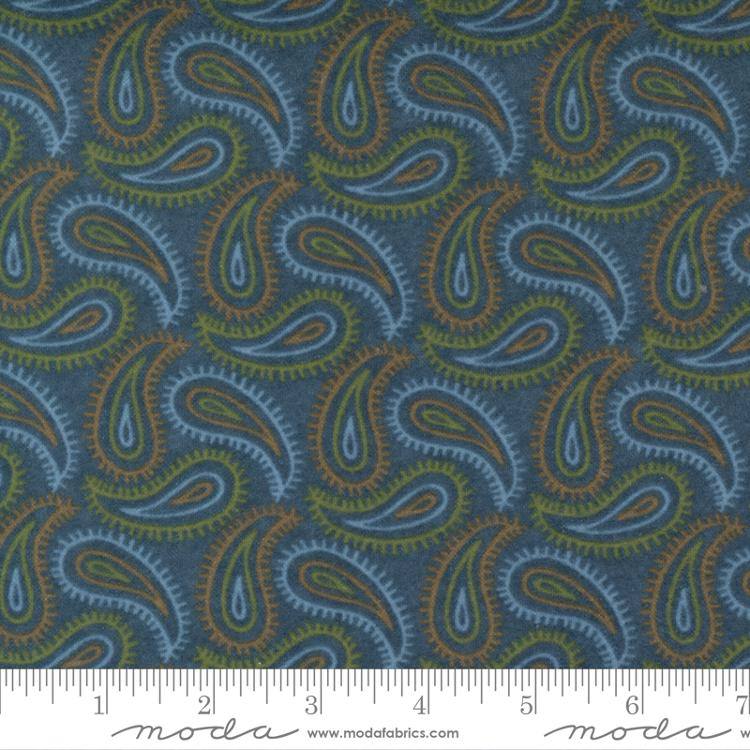 Fall Fantasy Flannels Storm - Paisley Swirl - Quilt Fabric