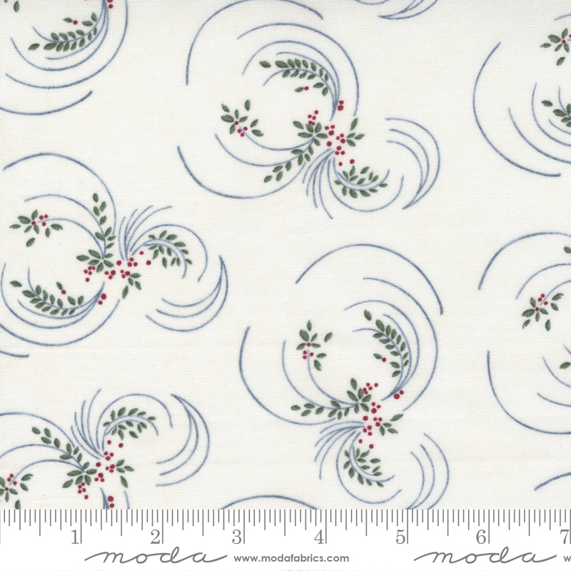 Winter Flurries Snow - Circling Winter - Quilt Fabric