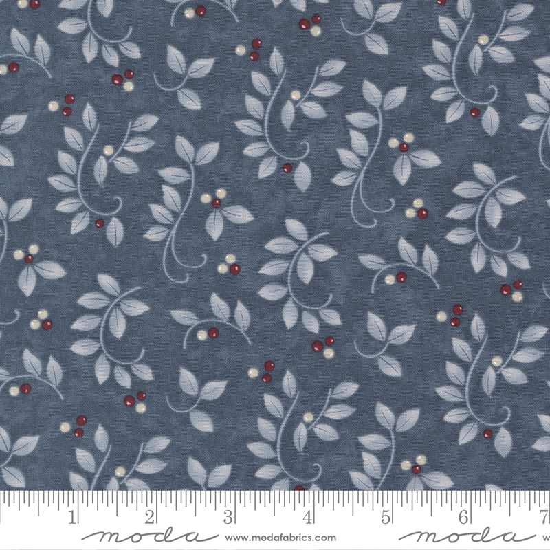 Winter Flurries Night - Pine Berry Nature Berry - Fabric
