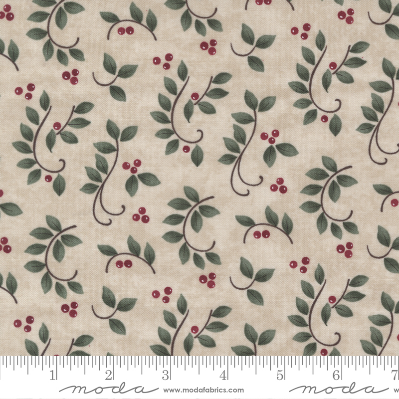 Winter Flurries Birch - Pine Berry Nature Berry - Fabric