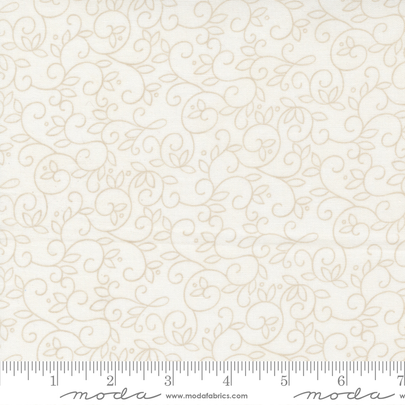 Winter Flurries Snow - Wreath Swirls - Quilt Fabric