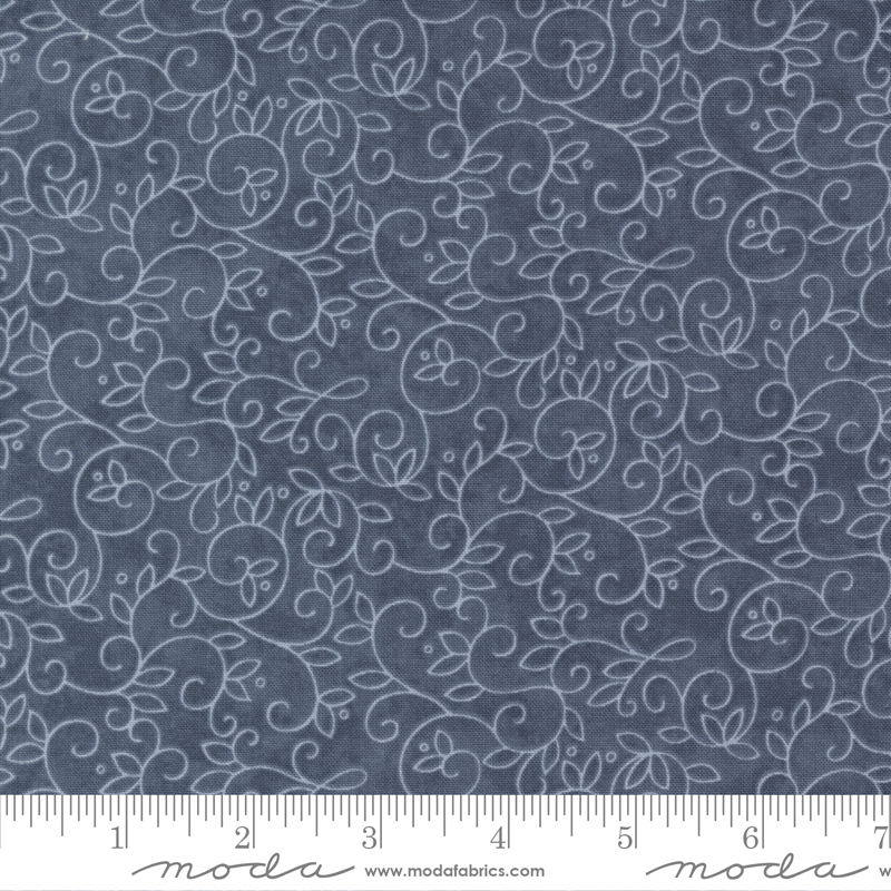 Winter Flurries Night - Wreath Swirls - Quilt Fabric