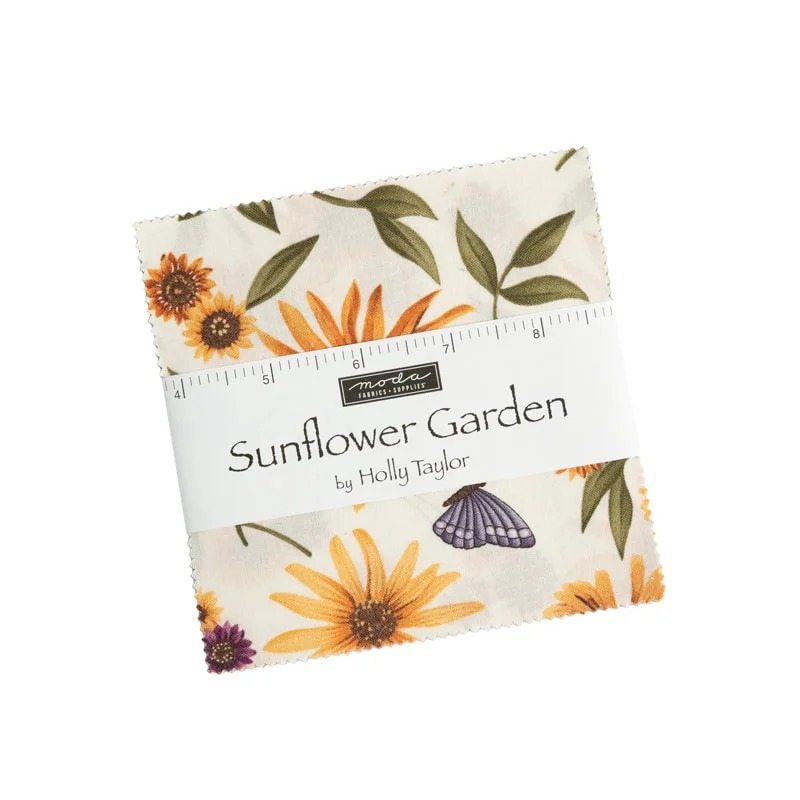 Sunflower Garden - Charm Pack, zoomed in. Select this picture to zoom back out.