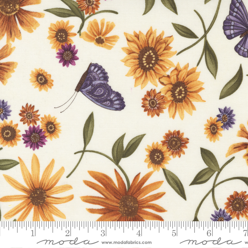 Sunflower Garden Porcelain - Sunflower Garden - Quilt Fabric