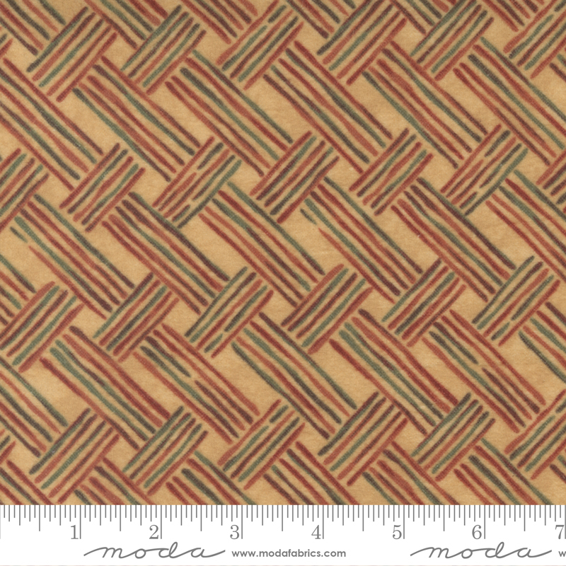 Fall Melody Flannel Golden - Basket Weave - Quilt Fabric