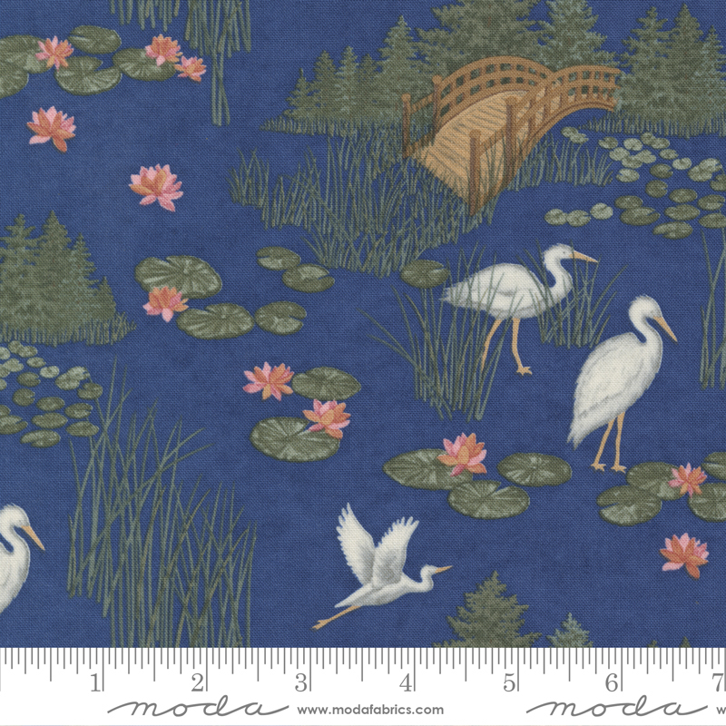Watermarks Scenic Indigo - Quilt Fabric