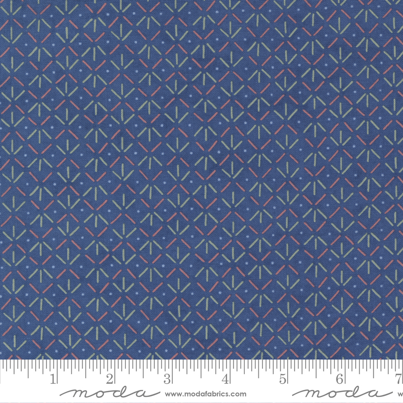 Watermarks Footprints Indigo - Quilt Fabric