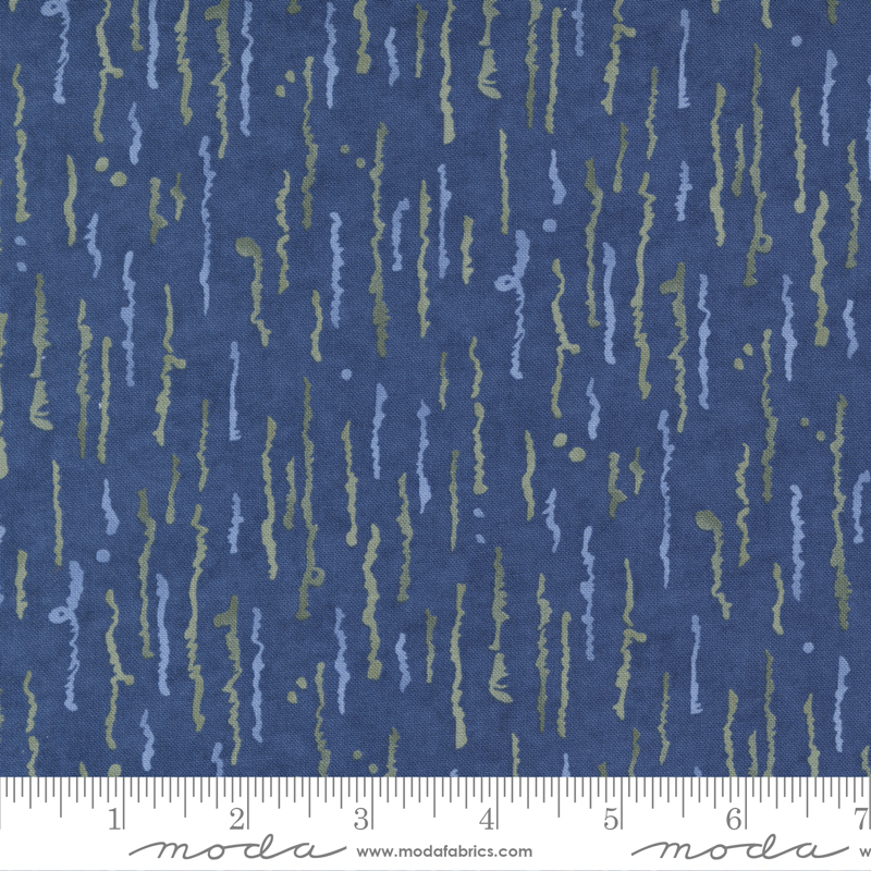 Watermarks Drizzle Indigo - Quilt Fabric