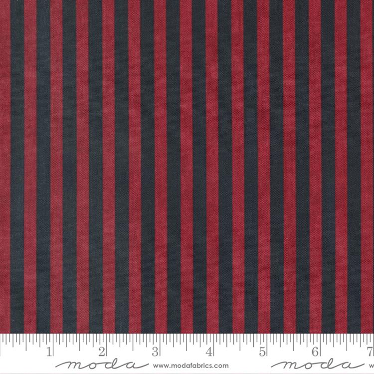Shoppes On Main Crimson - Awning Stripe Stripes - Fabric