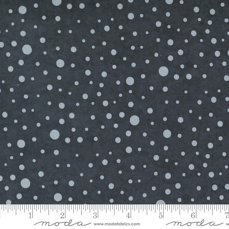 Silhouettes Multi Dots - Charcoal - Quilt Fabric