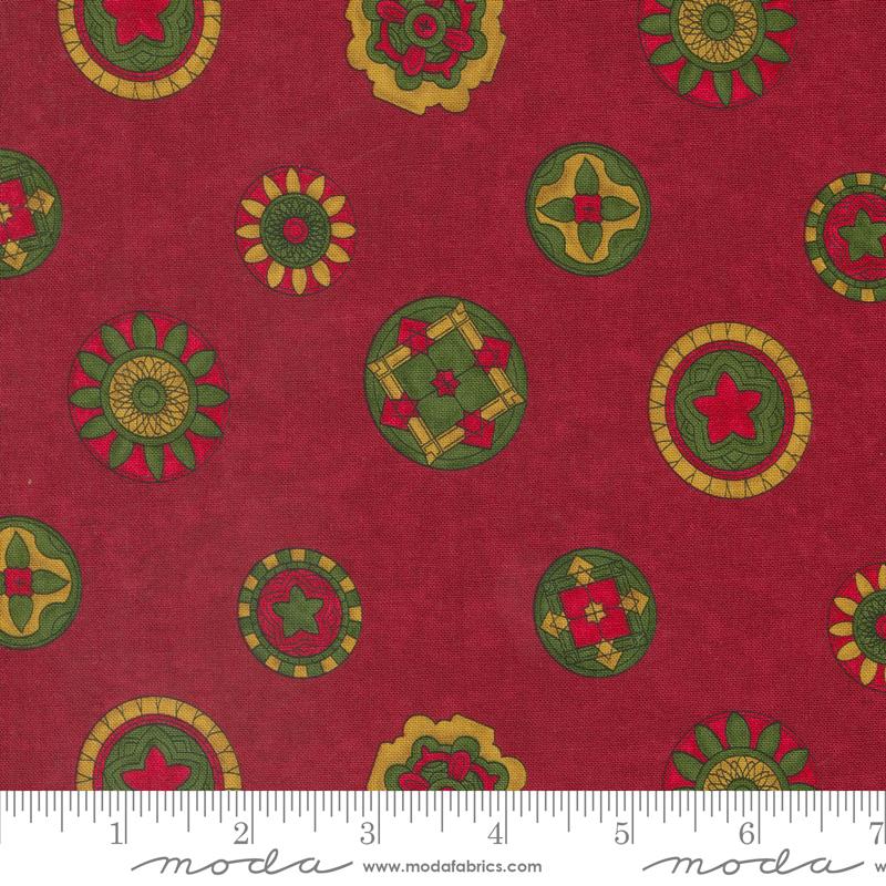 Twelve Days Geometric - Ruby - Quilt Fabric
