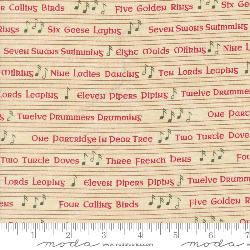 Twelve Days Song - Pearl - Quilt Fabric