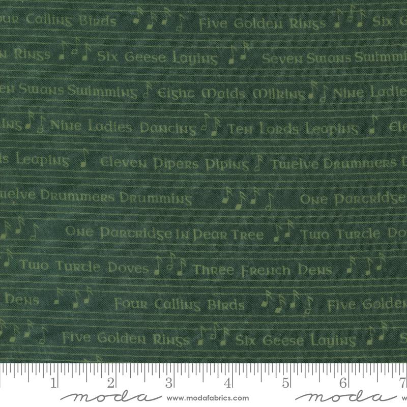 Twelve Days Song - Peridot - Quilt Fabric