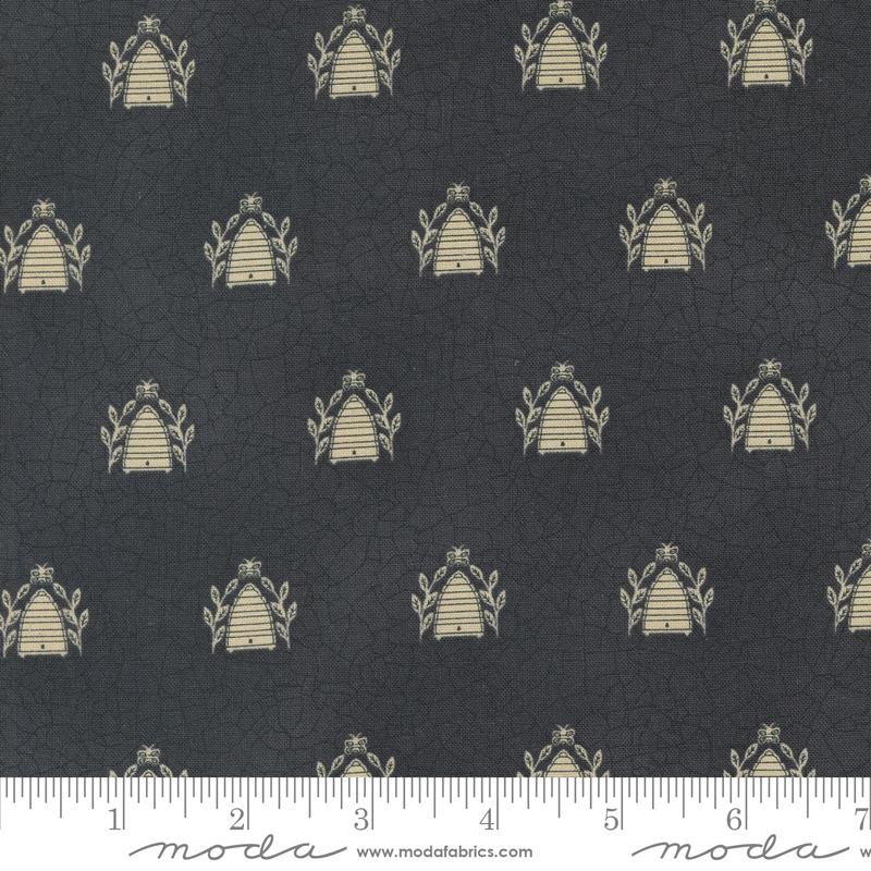 Bloom And Grow Beehive - Black - Quilt Fabric