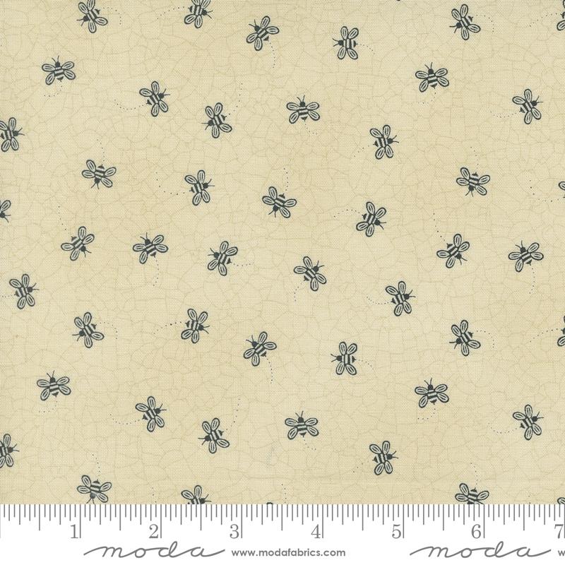 Bloom And Grow Bees - Linen - Quilt Fabric
