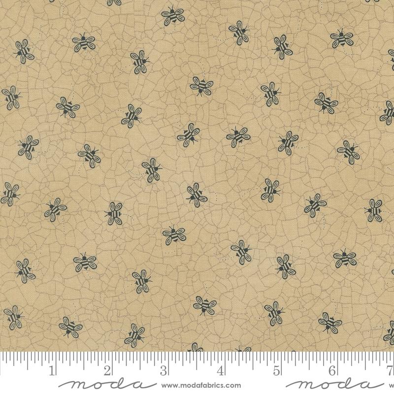 Bloom And Grow Bees - Tan - Quilt Fabric