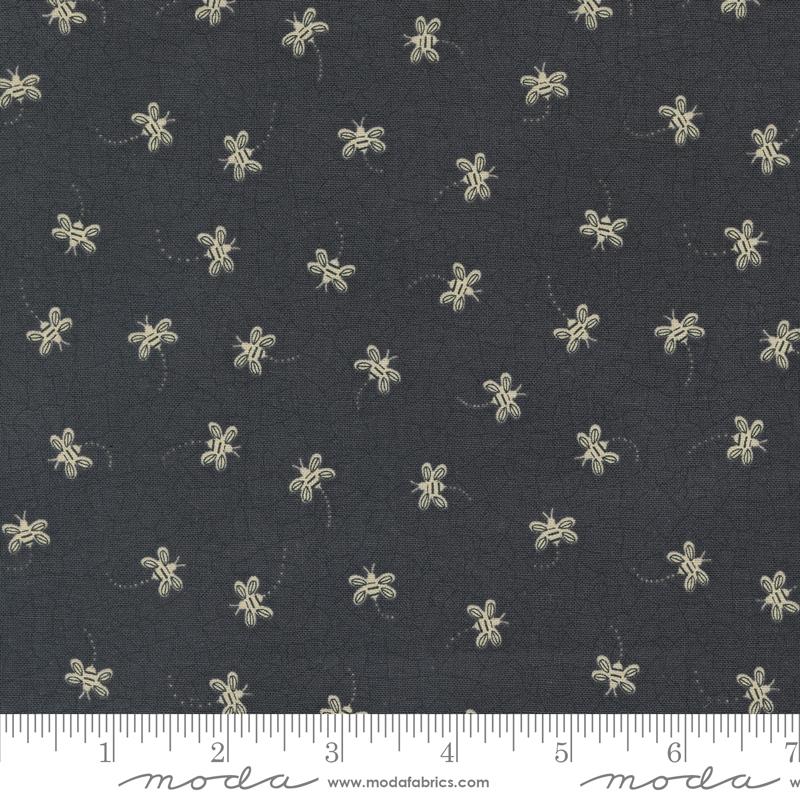 Bloom And Grow Bees - Black - Quilt Fabric