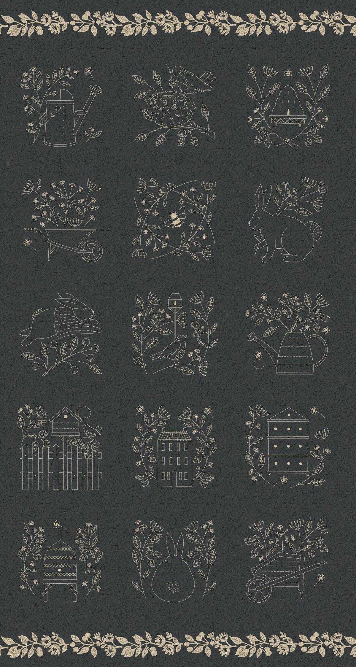 Bloom And Grow Black - Panel