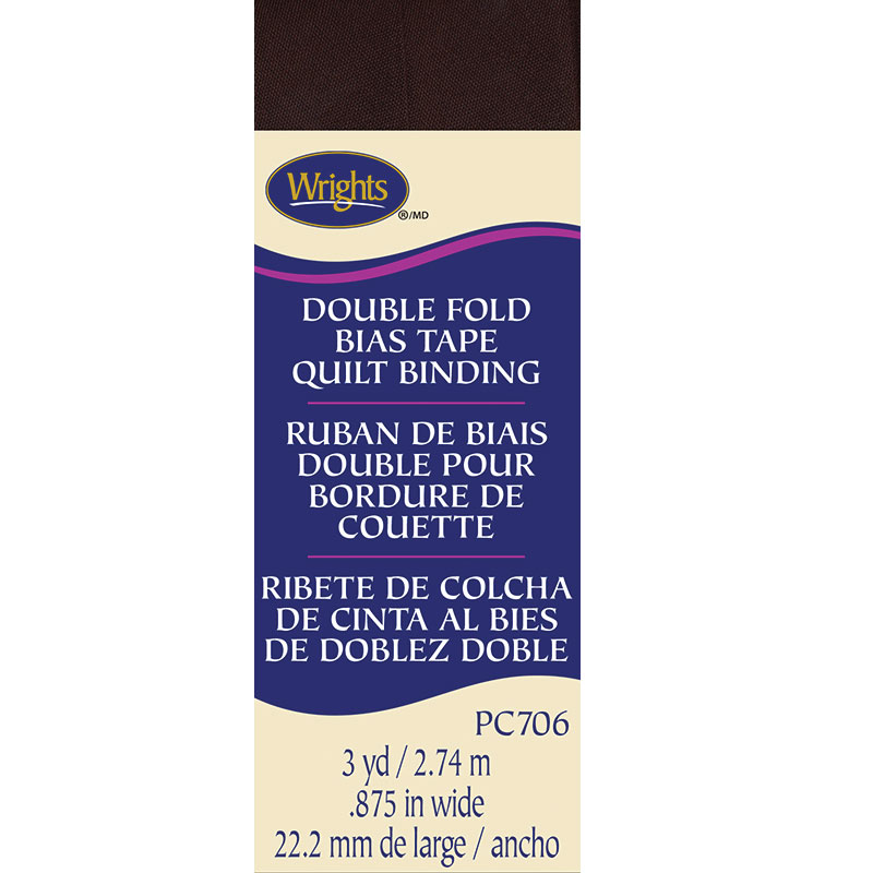 Bias Tape Quilt Binding - Seal Brown