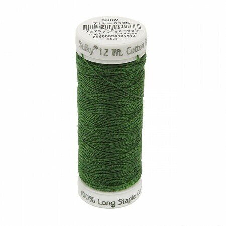 Palm Green - Sulky 12wt Cotton Petites Thread 50 yds