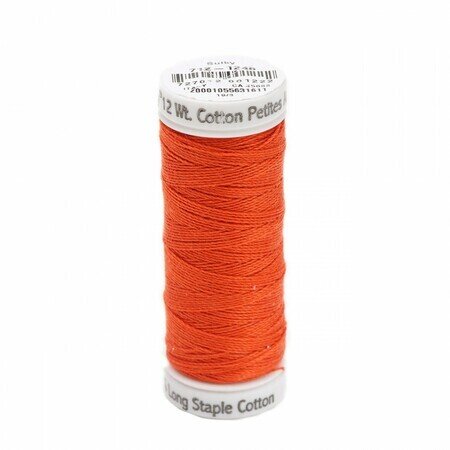 Orange Flame - Sulky 12wt Cotton Petites Thread 50 yds