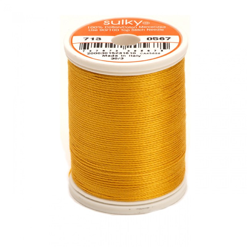 12 Wt Cotton Thread 330yds Butterfly Gold 0567