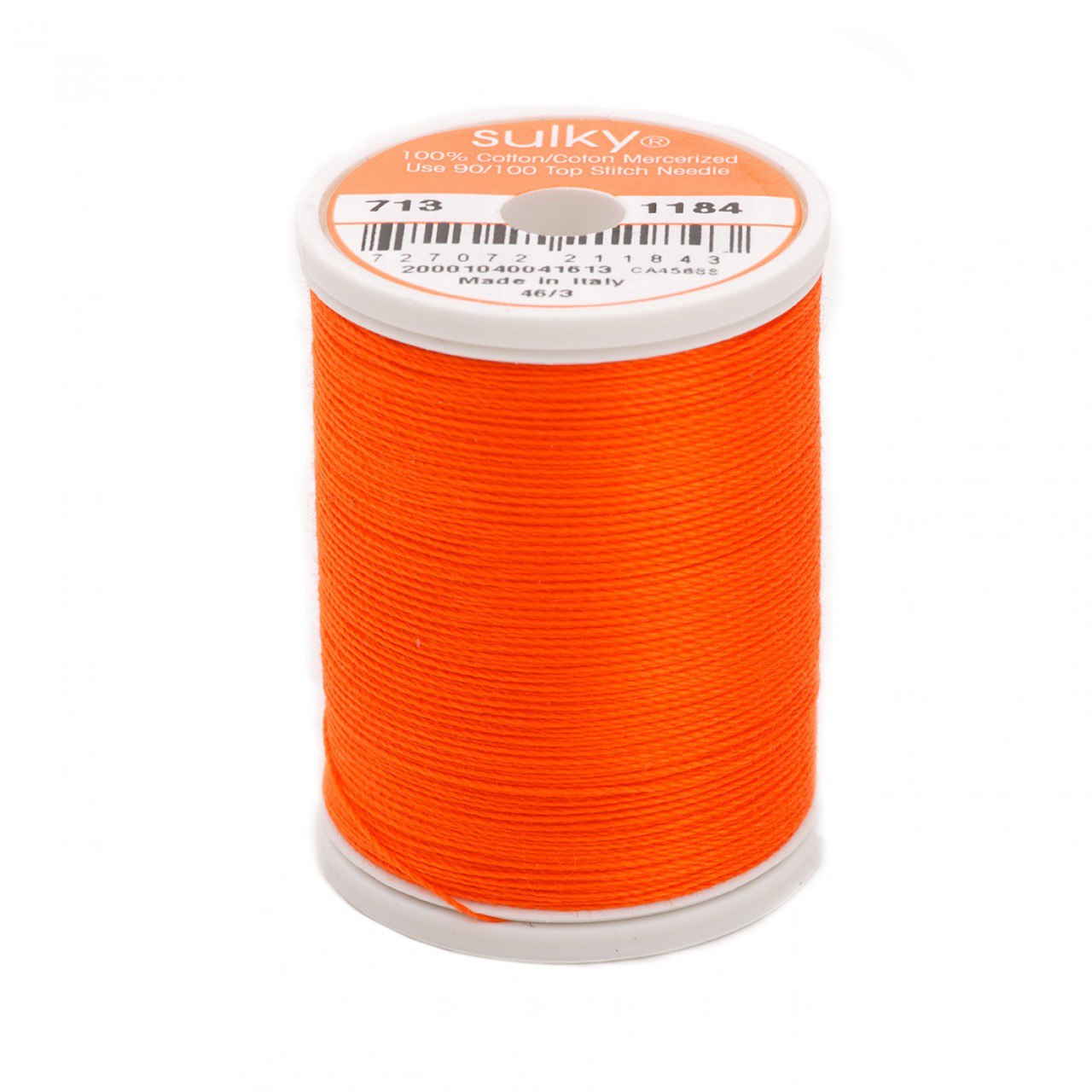 12 Wt Cotton Thread 330yds Orange Red 1184